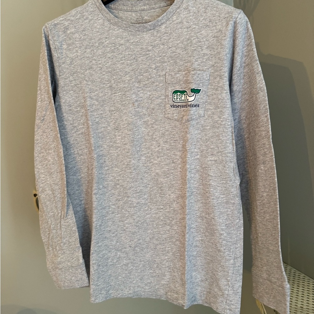 Vineyard Vines Heather Gray Colorado LS shirt Medium